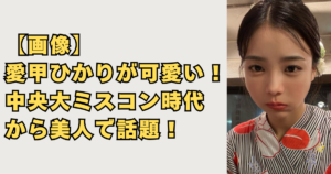 【画像】愛甲ひかりが可愛い！